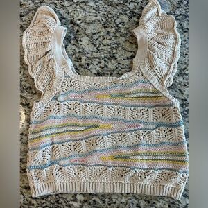 Zara Multicolor Knit Sleeveless Top